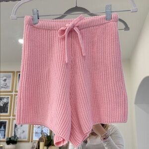 Sabo Skirt Pink High Waist Knit Shorts